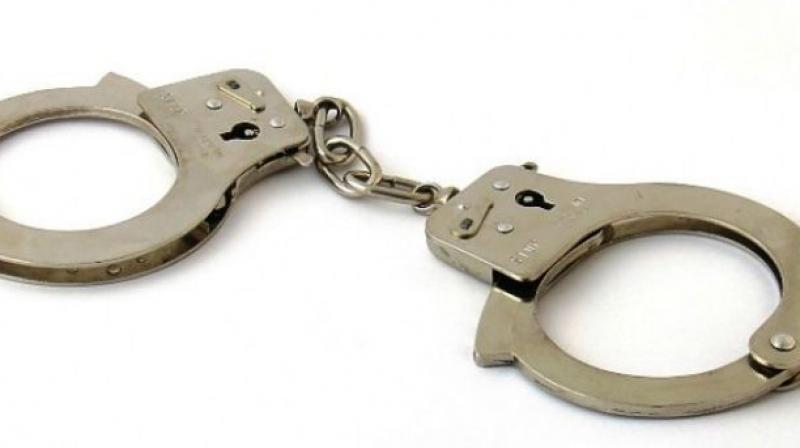The police on Saturday arrested a former managing director of a private firm for bribing a former sub-registrar of LB Nagar to illegally execute a sale deed related to the assets of the firm.