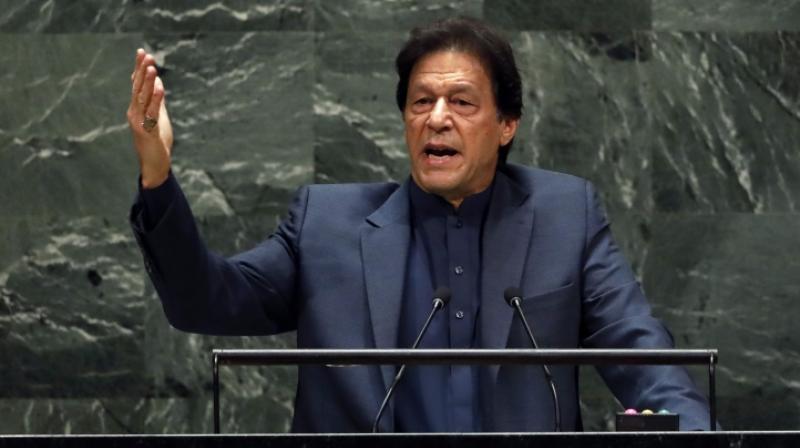 Imran Khans maiden speech to the UN General Assembly went on for about 50 minutes, far exceeding the 15-20-minute time limit that leaders are expected to adhere. (Photo: AP)