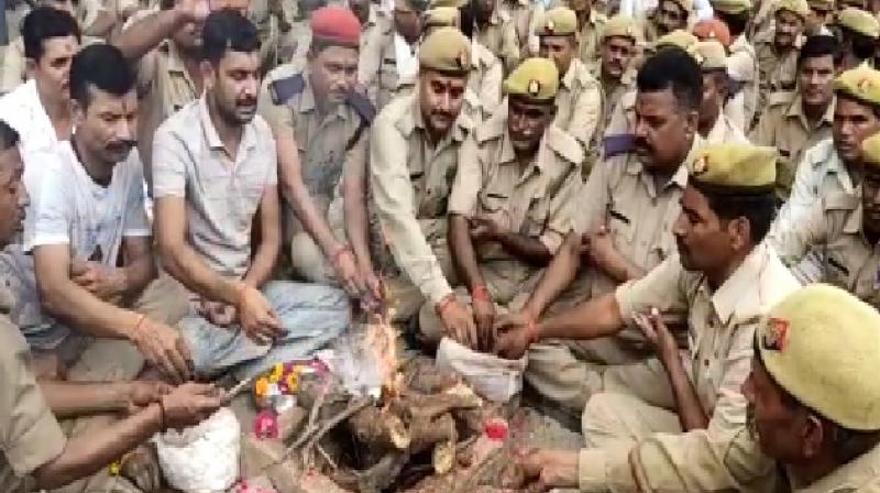 UP: Home Guards perform \havan,\ protest against their termination