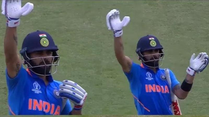 ICC CWCâ€™19: Virat Kohli gestures crowd to stop booing Steve Smith; watch video