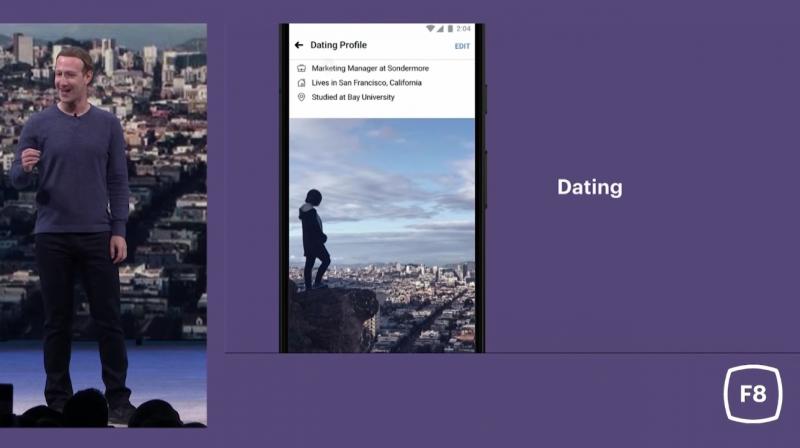 Your dating profile won't show up on your news feed or be visible to friends; it's only for others using the dating service. (Photo: Facebook F8 screen grab)