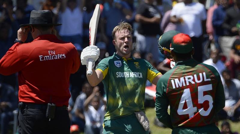 AB de Villiers smashed career-best 176 off 104 balls as South Africa beat Bangladesh 104 runs in Pearl ODI. (Photo: AFP)
