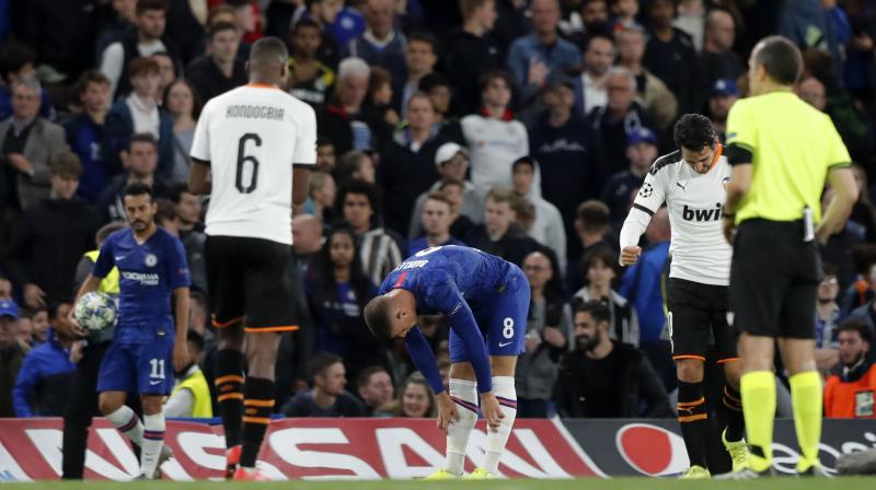 UCL 2019-20: Ross Barkley misses penalty as Chelsea lose 1-0 vs Valencia at home