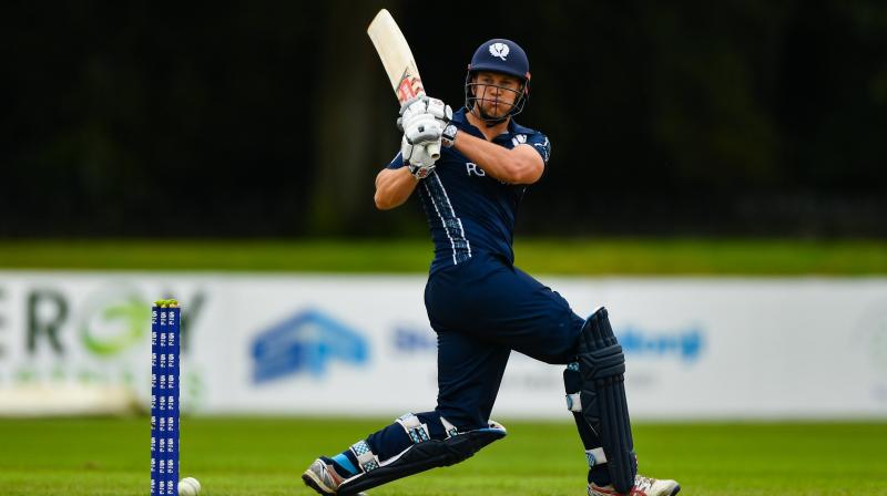 Scotland opener George Munsey was the highest scorer in the match. The left-handed batsman smashed a blistering century and whacked 14 sixes in his innings.  Centurion Munsey scored 127 runs off 56 balls which became the fifth-highest score by a batsman in the shortest format of the game. (Photo: Scotland cricket/Twitter)