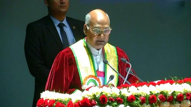 President Ram Nath Kovind was speaking at the sixth convocation ceremony of Shri Mata Vaishno Devi University in Katra. (Photo: ANI | Twitter)