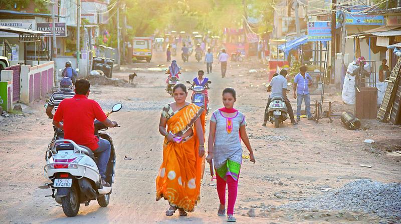 A view of the west Venkatapuram road which has not been repaired, despite it coming under the Municipal Corporation. An example of haphazard urban planning. (Photo: DC)