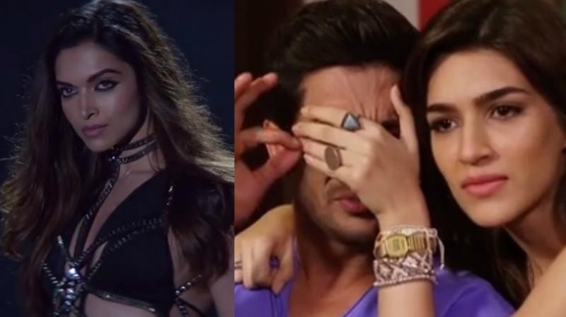 Kriti Sanonxxx - Watch: Deepika's hot avatar in Raabta song gets Kriti and Sushant too  excited!