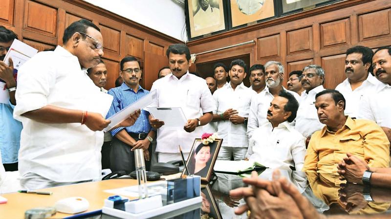 DMKâ€™s newly-elected MLAs take oath before Speaker