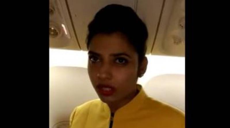 Jet Airways female crew member sent to two-day judicial custody. (Photo: NDTV screen grab)
