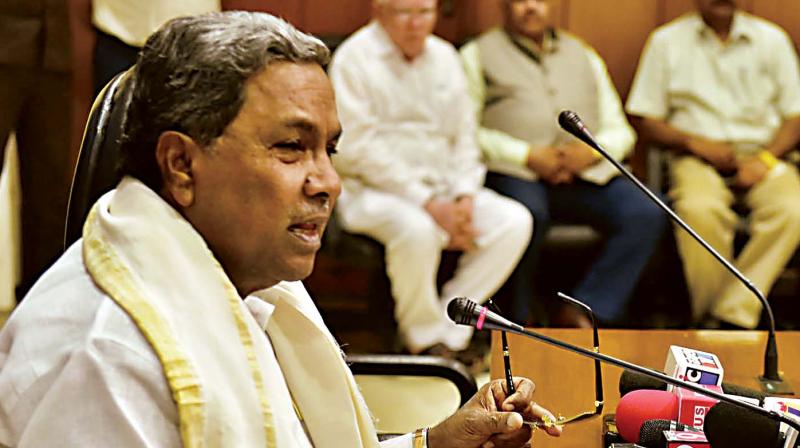 Chief Minister Siddaramaiah reacts to the Union Budget in Bengaluru on Thursday. (Photo:KPN)