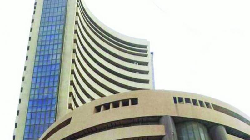 Sensex jumps over 450 points; Nifty above 11,000