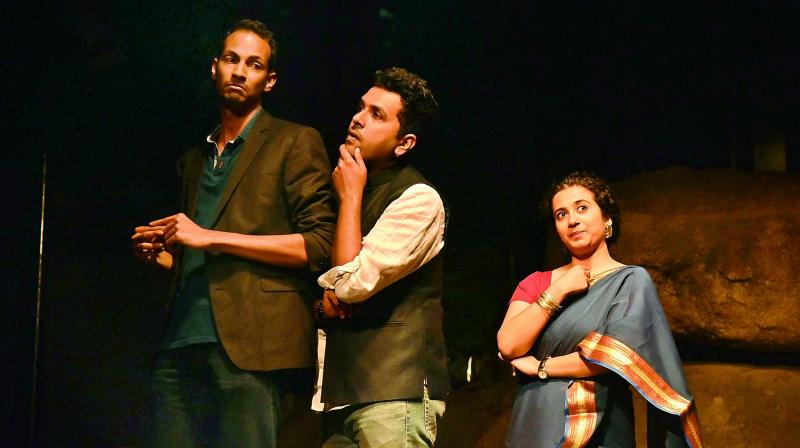 A still from the play A Funny Thing Called Life