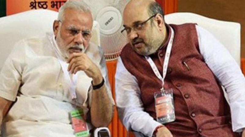 Prime Minister Narendra Modi and BJP president Amit Shah will will address the chief ministers and deputy chief ministers of BJP-ruled state governments on Wednesday. (Photo: PTI)