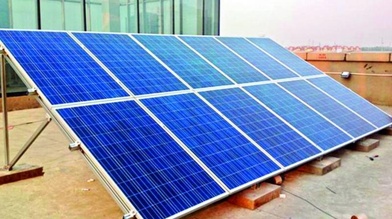 In a bid to promote solar energy and save power charges, the corporation had decided to install roof-top grid-connected power generation plants on its properties.