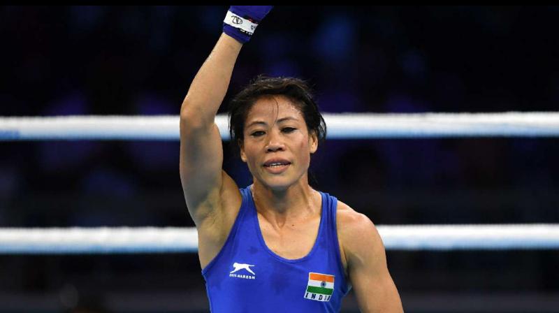 Mary Kom, also a sitting Rajya Sabha MP in India, prevailed in a rather dull contest where clean punches were few and far. (Photo: AFP)