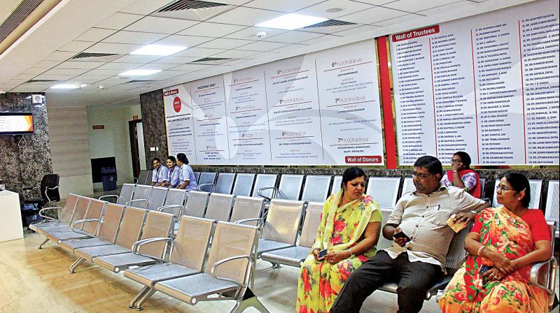 Deserted outpatient ward at Jain Hospital in Bengaluru on Friday.   (Photo: Shashidhar.B)