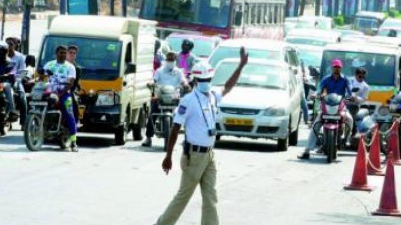 The police organised a traffic awareness programme on the occasion at Saroornagar Indoor Stadium. DGP, Road Safety Authority, T. Krishna Prasad and other officials were present. (Representational Image)
