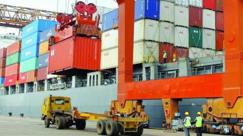 EEPC India on Monday said Indias exports grew by 17 per cent to USD 76 billion in financial year 2017-18.