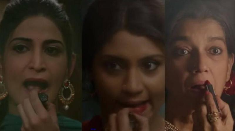 Aahana Kumra, Konkona Sena Sharma and Ratna Pathak Shah in the trailer of Lipstick Under My Burkha.