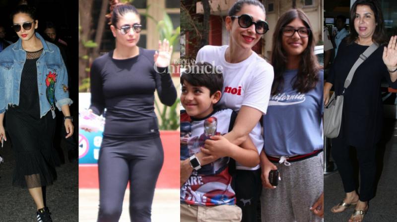 Kareena, Karisma, Huma, Farah, others go about their business in style