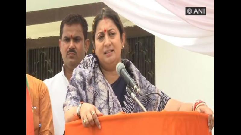 Not fighting on all seats in UP sign of Cong accepting defeat: Smriti Irani