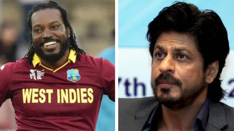 \Universe Boss\ Chris Gayle shares picture with Shahrukh Khan