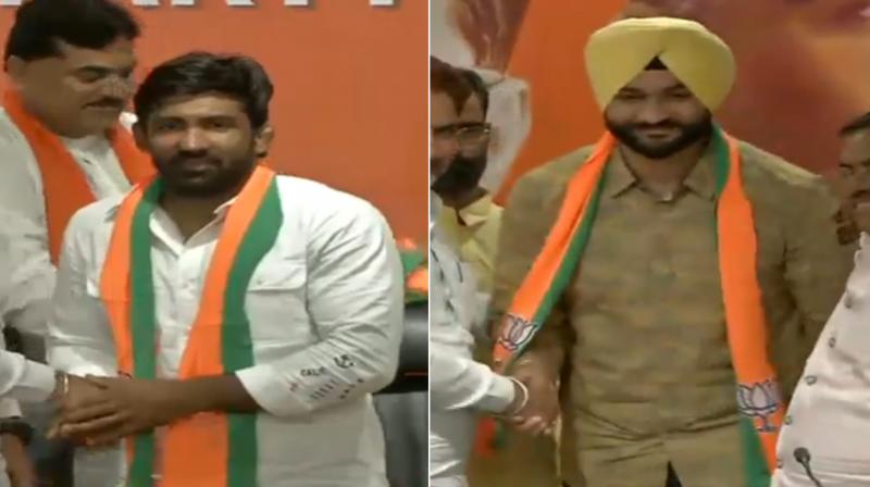 Sandeep Singh and Yogeshwar Dutt join Bhartiya Janata Party