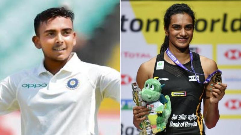 Prithvi Shaw to train with PV Sindhu in Hyderabad: Report