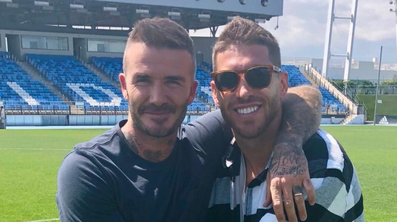 David Beckham congratulates Sergio Ramos for record-breaking appearance