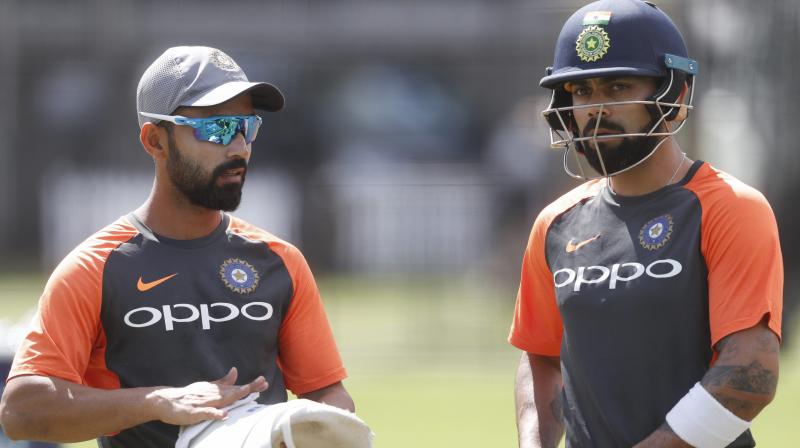 Ajinkya Rahane cited the example of his 262-run partnership with Virat Kohli at Melbourne in 2014-15 and said that the Australian focus on the Indias star batsman helps other batsmen do their job silently at the other end. (Photo: AP)