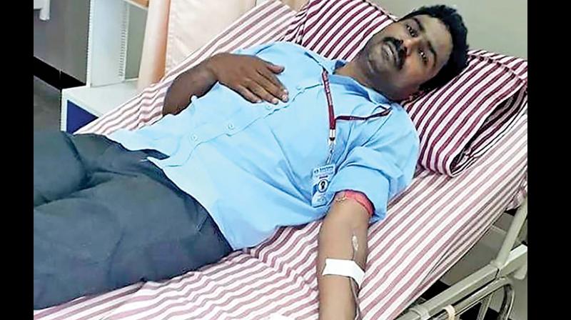 R. Manikandan (39) has  donated blood as many as 55 times till date.	(Photo:DC)