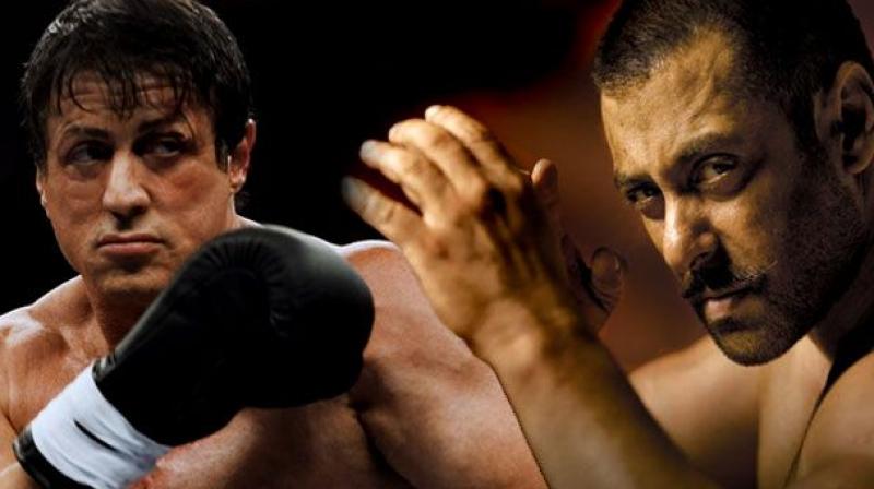 Still of Sylvester Stallone in Rocky versus Salman Khan in Sultan.