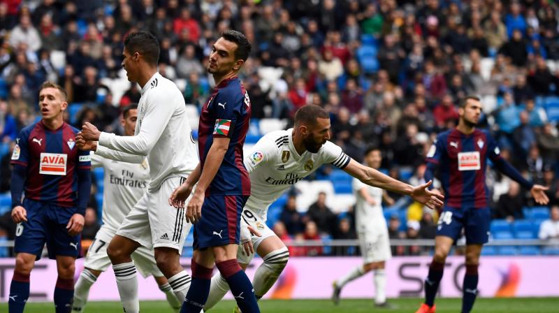 La Liga: Benzema scores brace to push Madrid past Eibar 2-1