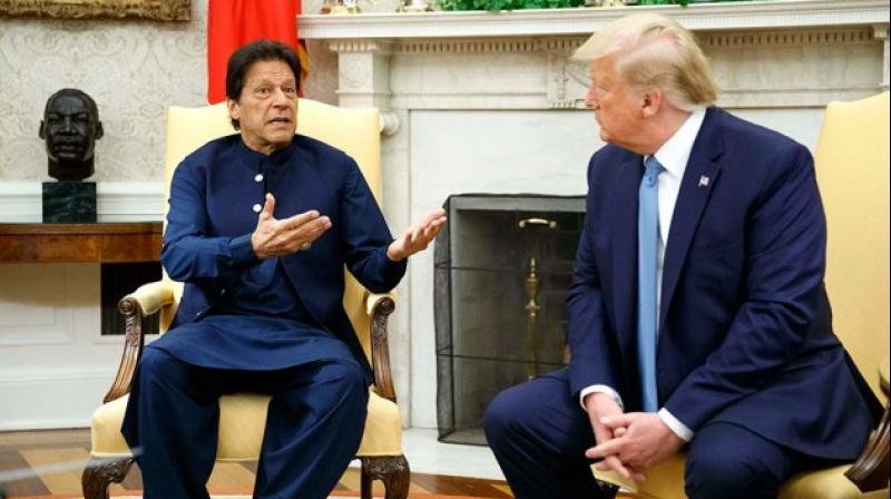 Trump spoke by telephone with Khan to discuss the need to reduce tensions and moderate rhetoric with India over the situation in Jammu and Kashmir. (Photo: AP)