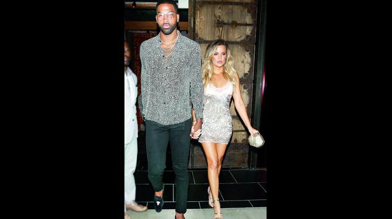 Tristan Thompson ignores exes in a post