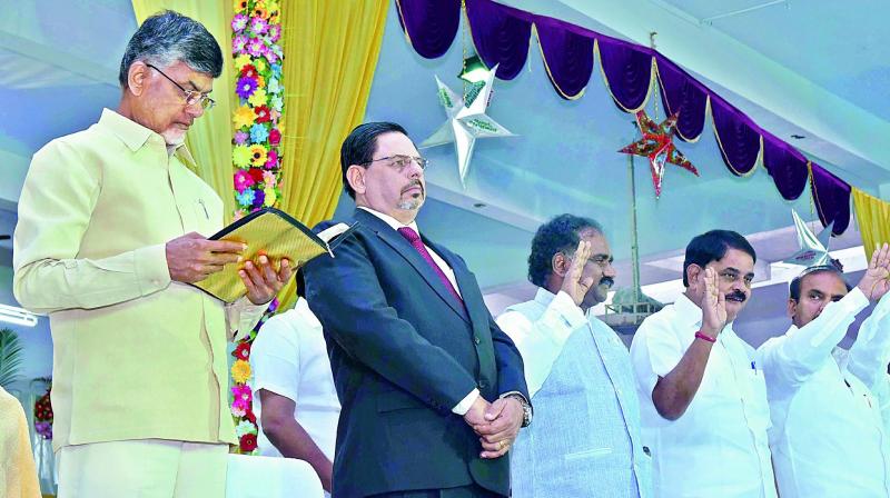 Chief Minister N. Chandrababu Naidu takes part in  X-mas celebrations at Pedakakani in Guntur district.