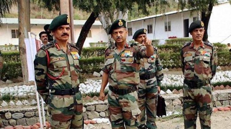 Army Chief Gen Dalbir Singh Suhaag vists encounter site day after militant attacked at the Army camp in Nagrota. (Photo: PTI)
