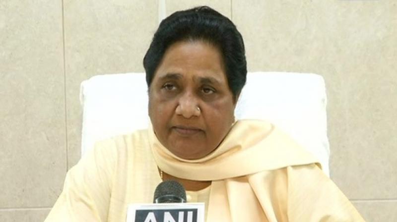 Mayawati is of the view that the BJP should solve the Ayodhya land dispute only through the legal route and the Supreme Court. (Photo: ANI)