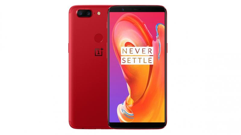 The Lava Red Edition OnePlus 5T. (credit: OnePlus China)