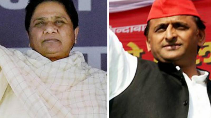 SP chief Akhilesh Yadav and BSP supremo Mayawati. (Photo: File)