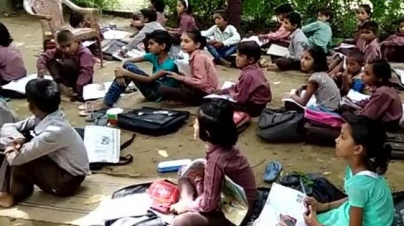 Haryana School Education Board on Thursday made sit-ups compulsory during the morning assembly, contending that it will be a super yoga for the brain. (Photo: Twitter/ ANI)