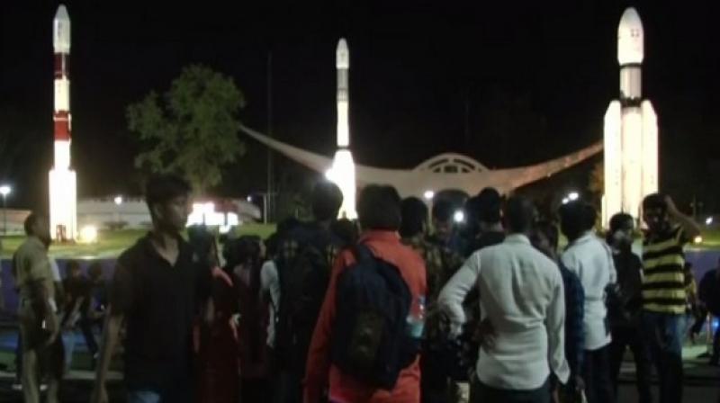 Students from different schools, along with their teachers had gathered here to catch a glimpse of the launch. (Photo: ANI)