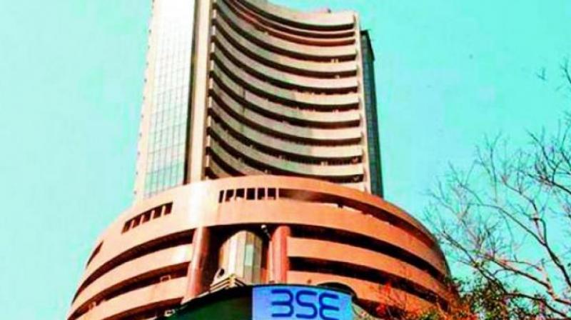 Sensex jumps over 150 points on positive global cues