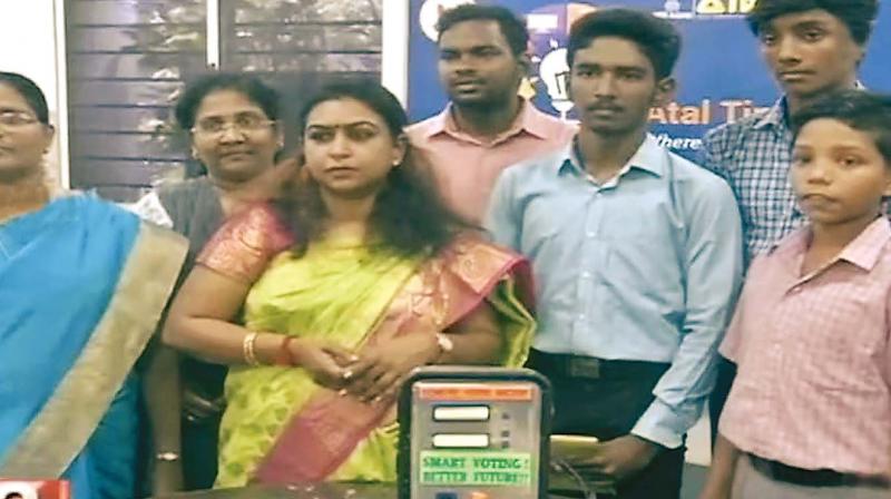 Chennai: Students devise e-biometric voting machine