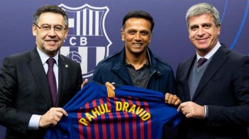 Rahul Dravid visits Camp Nou to watch Barcelona play live, praises Lionel Messi
