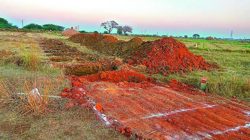 The land dug up in Allapuram panchayat limits.