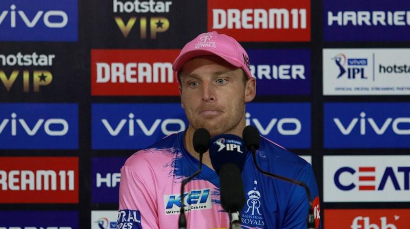 Rajasthan Royals opener Jos Buttler said Chennai Super Kings skipper Mahendra Singh Dhoni was \probably not right\ in stepping on to the field to argue with the umpires during their IPL match. (Photo: BCCI)