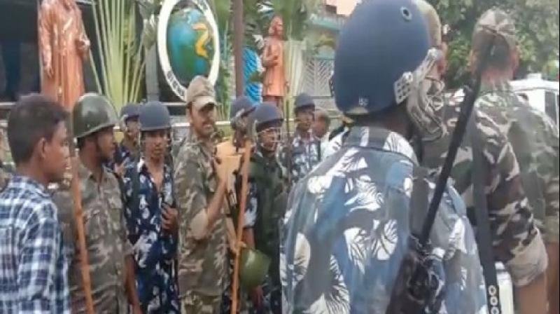 As many as 60 bombs were seized on Monday from Bhatpara area in North 24 Parganas district and eight people arrested in that connection, police said. (Photo: ANI)
