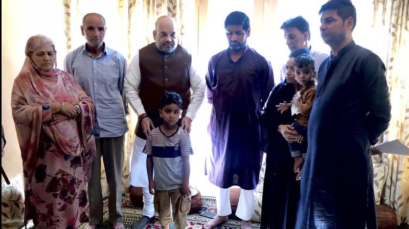 Amit Shah visits family of J&K inspector killed in Anantnag terror attack