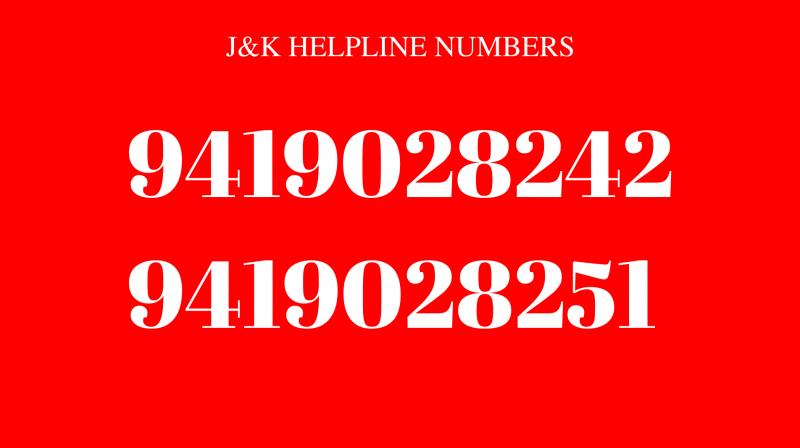 Helpline numbers announced for Kashmiris to contact families in other states